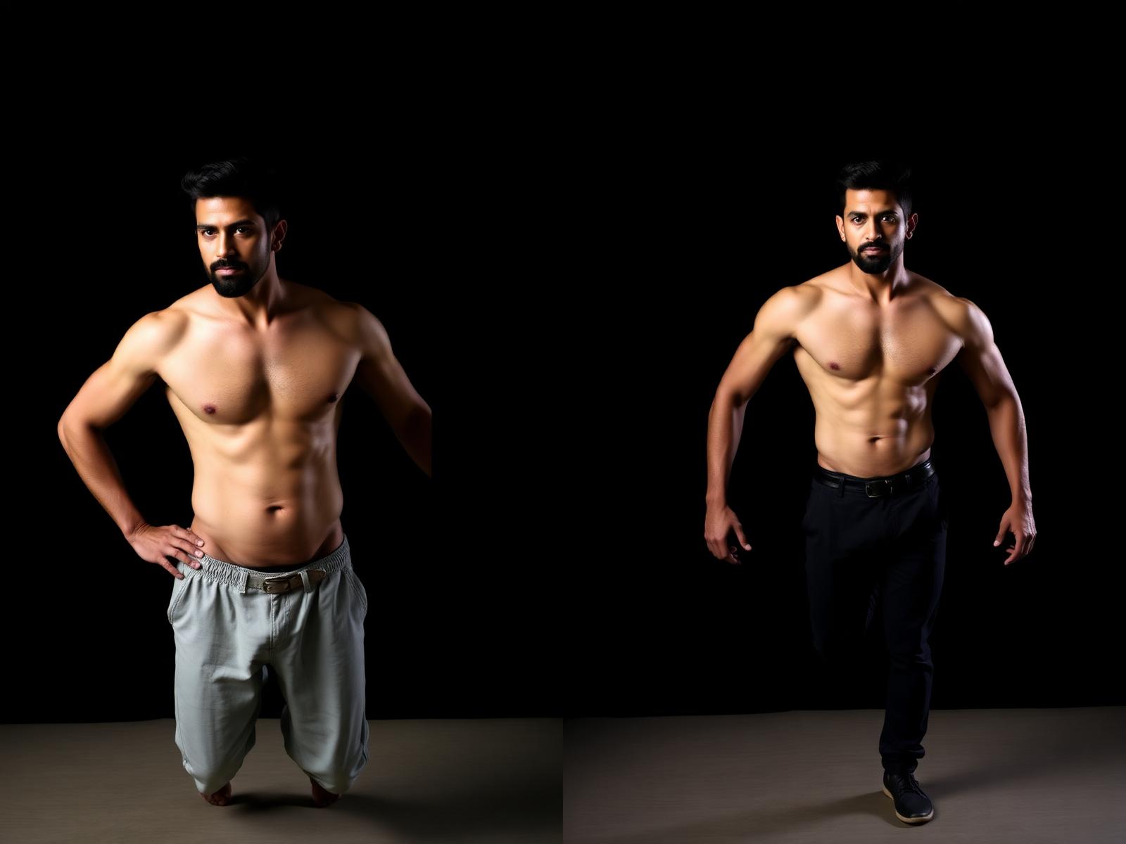 Before and after transformation